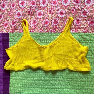 Plus Size Handknit Cropped Tank